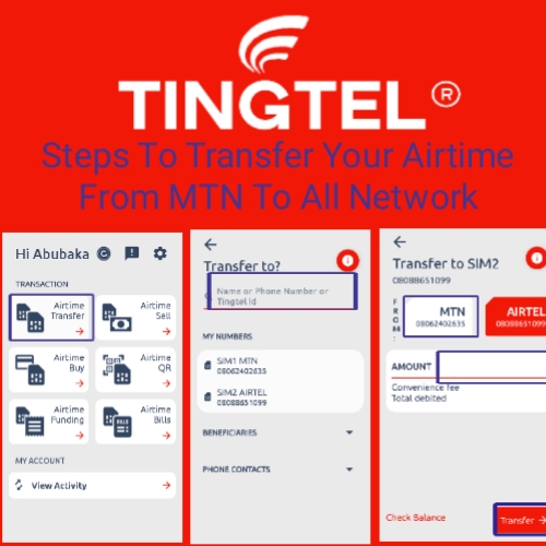 How to transfer Airtime From MTN to airtel