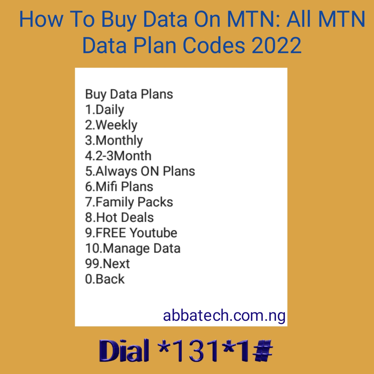 How To Buy Data On MTN: All MTN Data Plan Codes 2022
